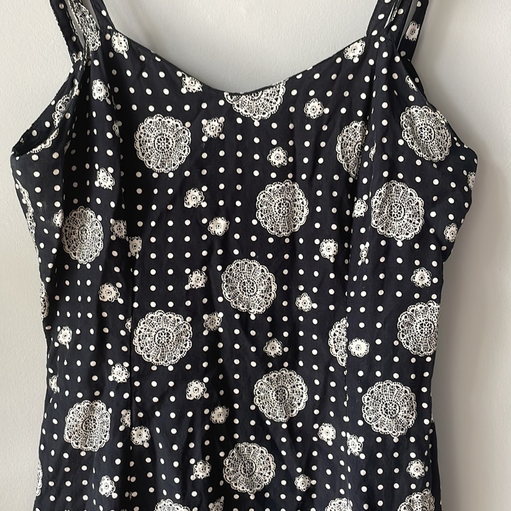 Emblem Dress - Navy/White, skater skirt, S - Picture 2 of 7